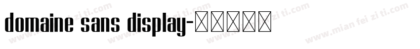 domaine sans display字体转换